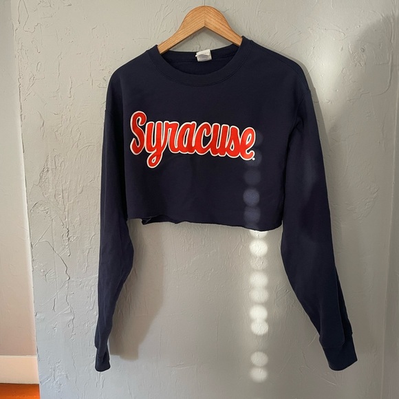 Tops - Syracuse Navy Blue Cropped Sweatshirt sz L